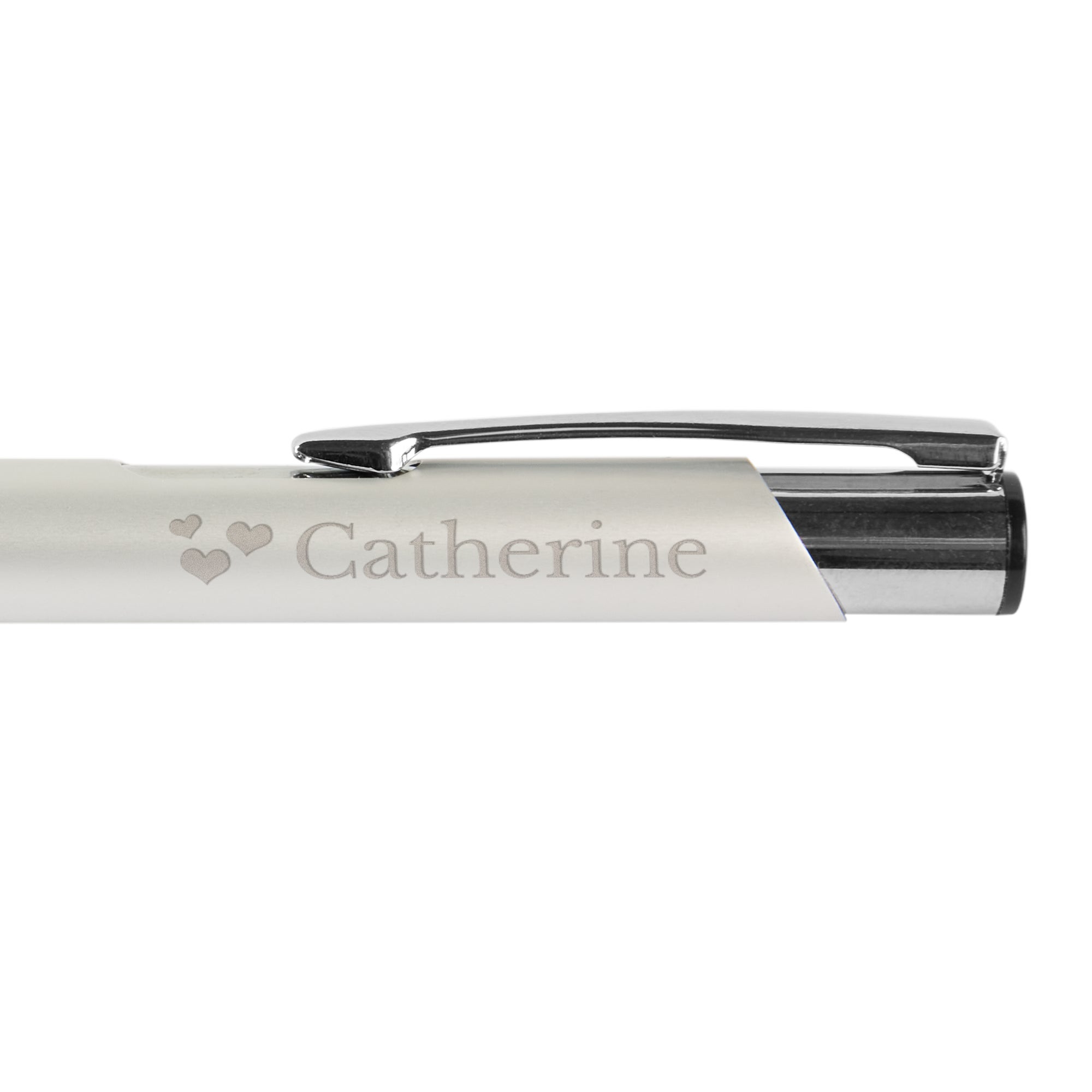 Personalised pen - Viva - Tess - Ballpoint - Engraved - Silver - Right-handed