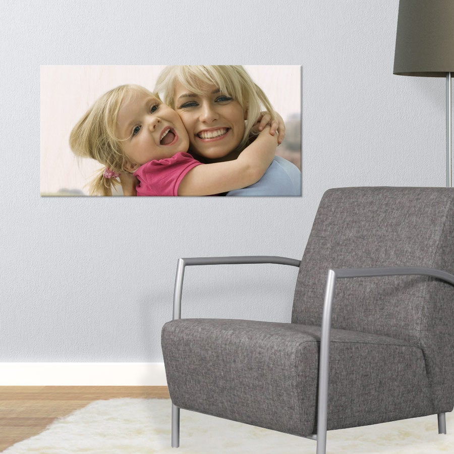 Personalised photo print - Wood - Panel - 80 x 40 cm