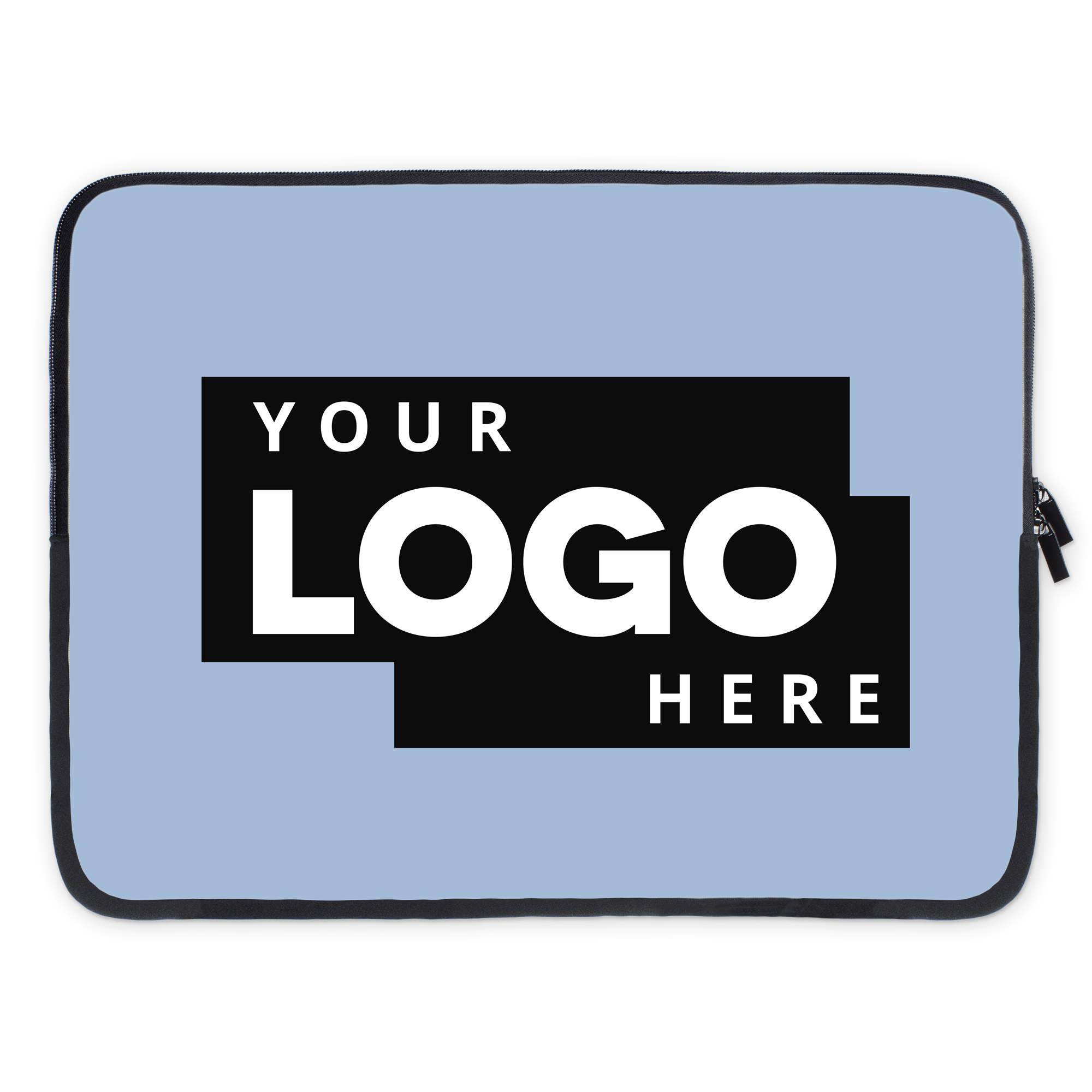 Modrý osobný laptop rukáv s potlačeným logom a textom na mieru