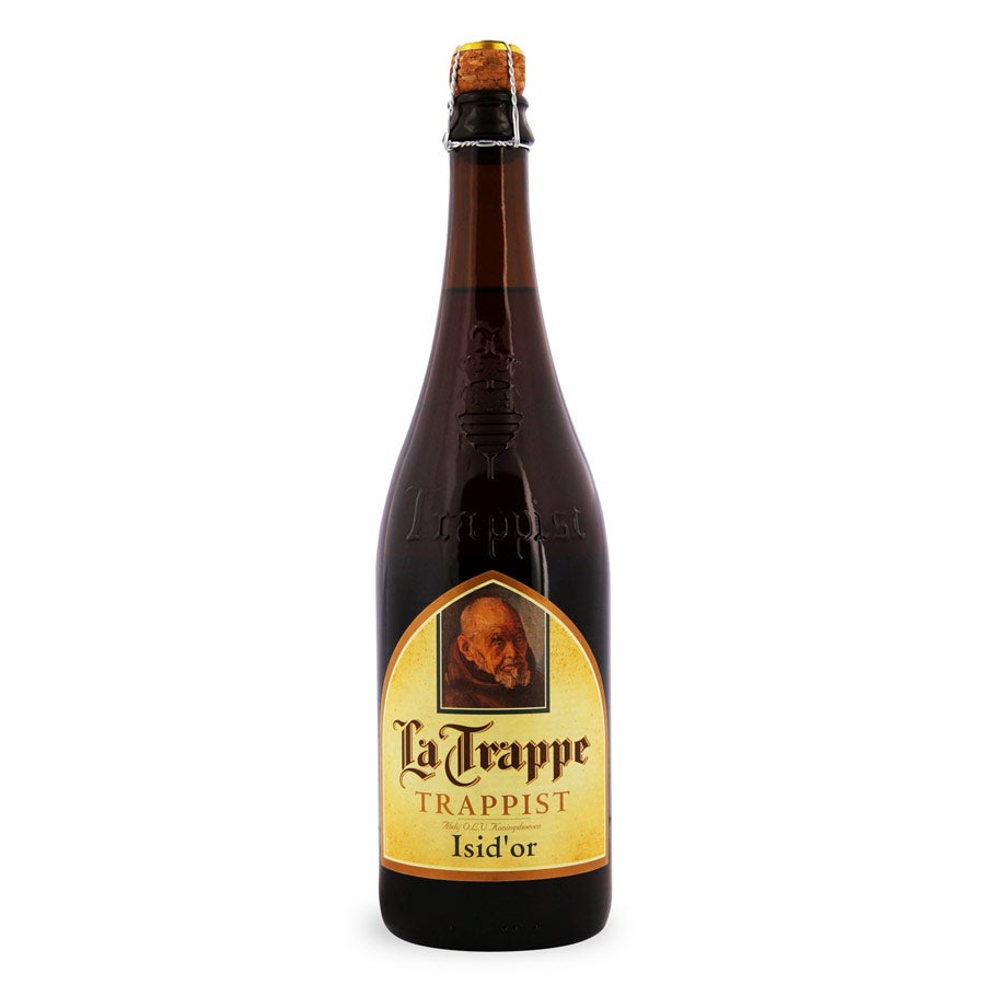 La Trappe Isid'or XL øl med personlig etikette og trækasse