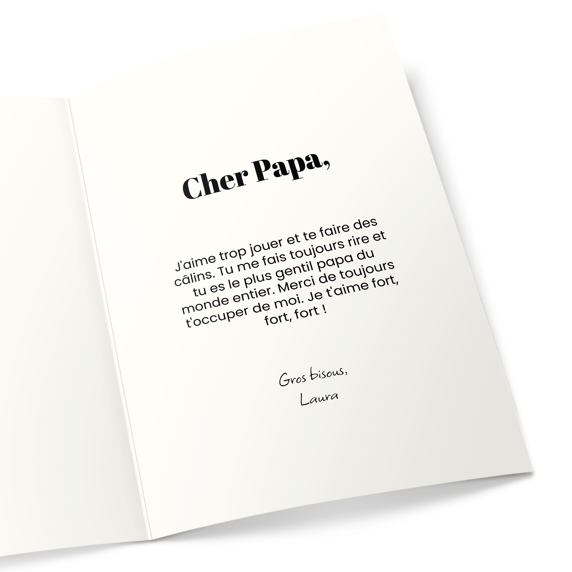 Carte de vœux géante pour Papa - Personnalisée - 50 cm