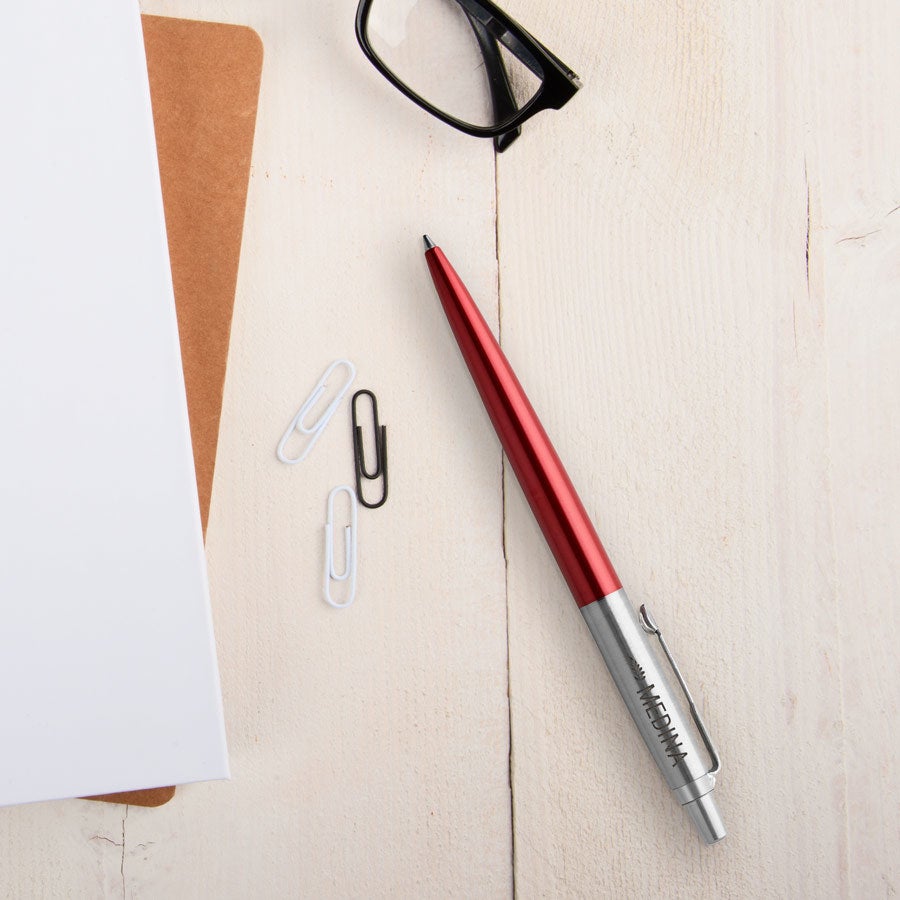 Parker Jotter Balpen graveren Rechts (Rood)