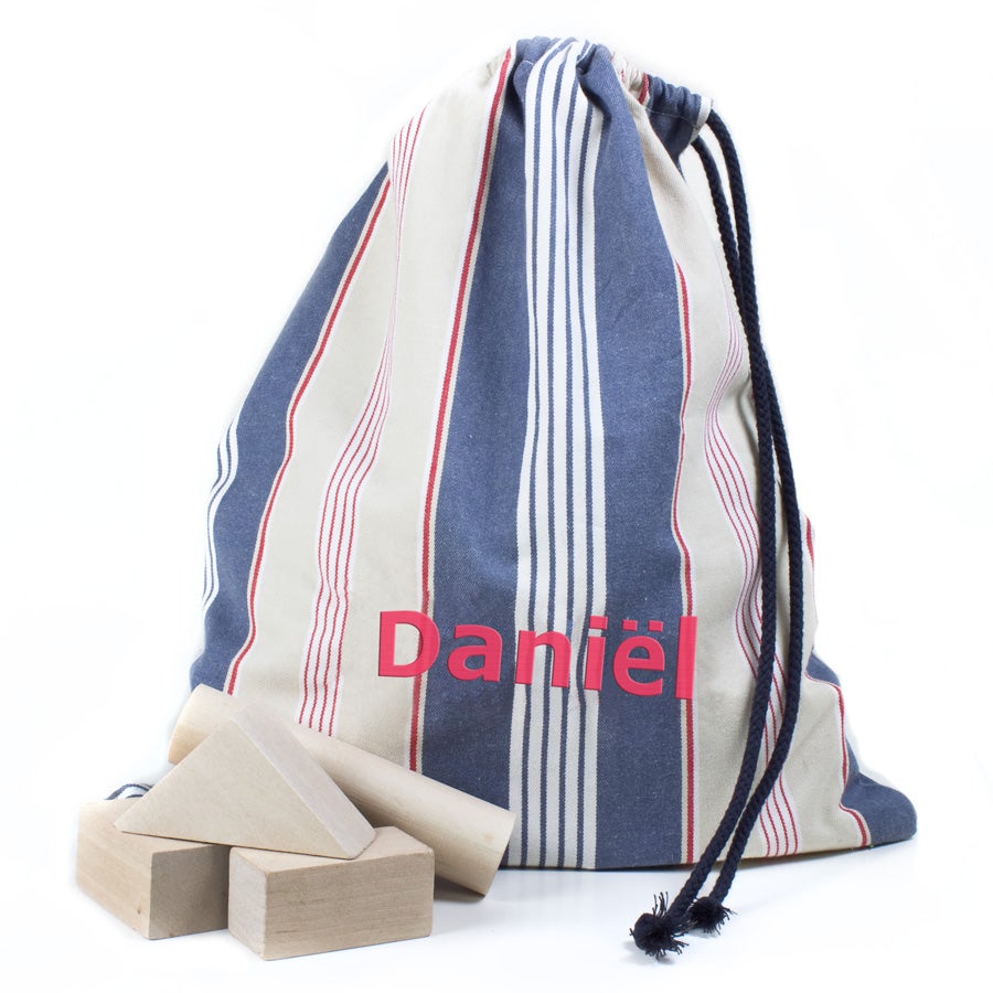 BAG OF BLOCKS WITH NAME You will surely find a fun BAG OF BLOCKS