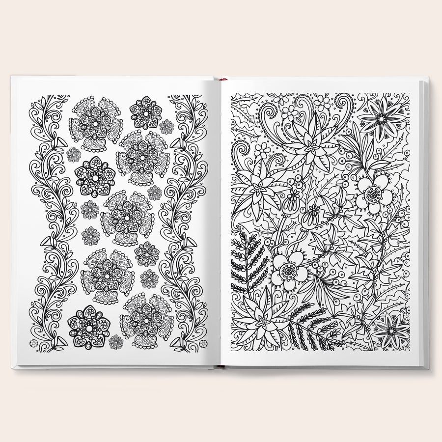 Kleurboek voor volwassenen "Het grote winter" Kleurboek voor volwassenen "Het grote winter" met gedetailleerde kerst en winterse ontwerpen om in te kleuren en te personaliseren