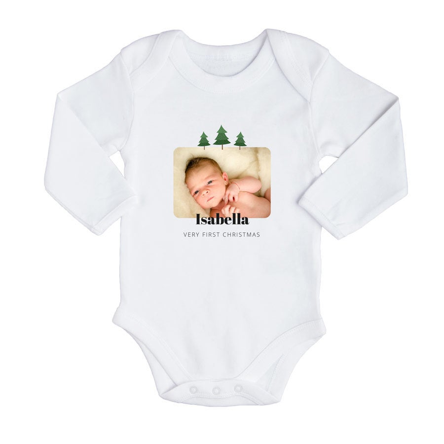 Personalisierter Babybody - Weihnachten - Weiß - 74/80