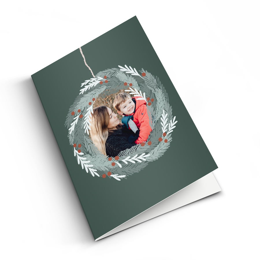 Kerstkaart met foto - XL - Staand