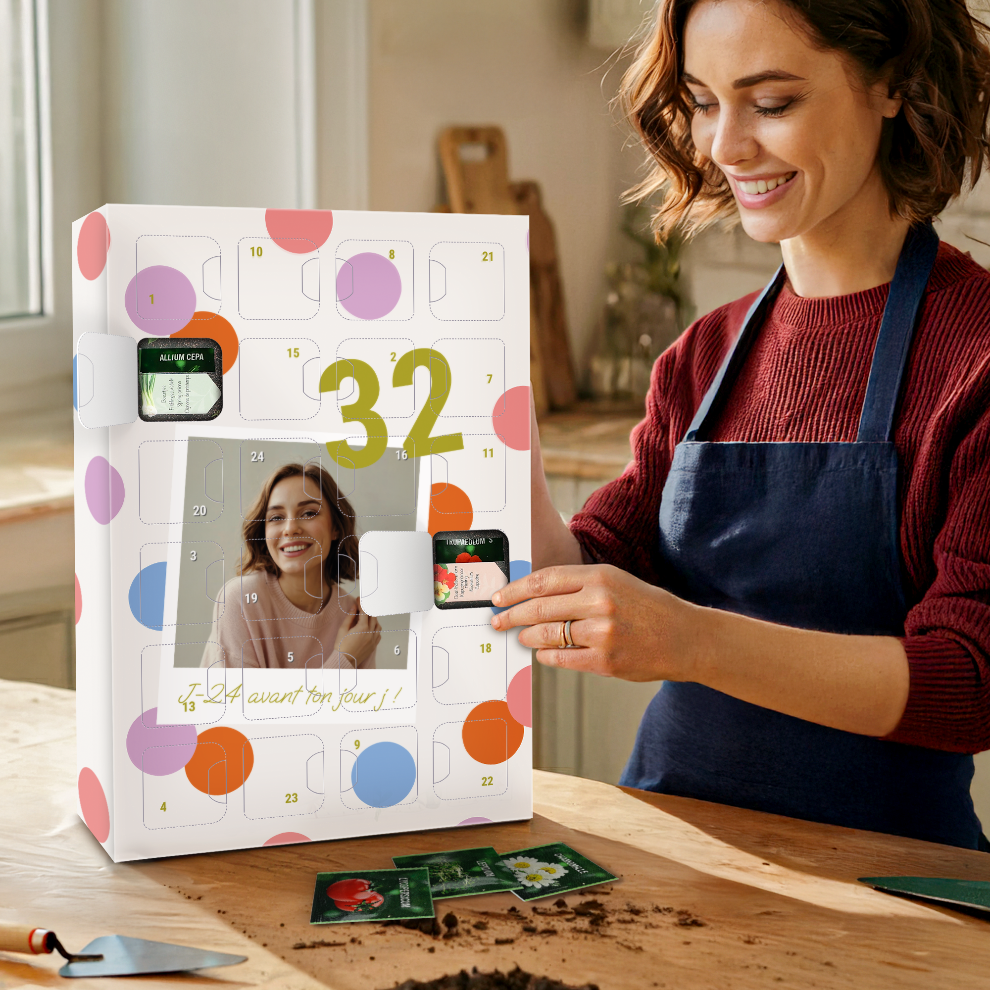 Calendrier de l'Avent personnalisé aux graines