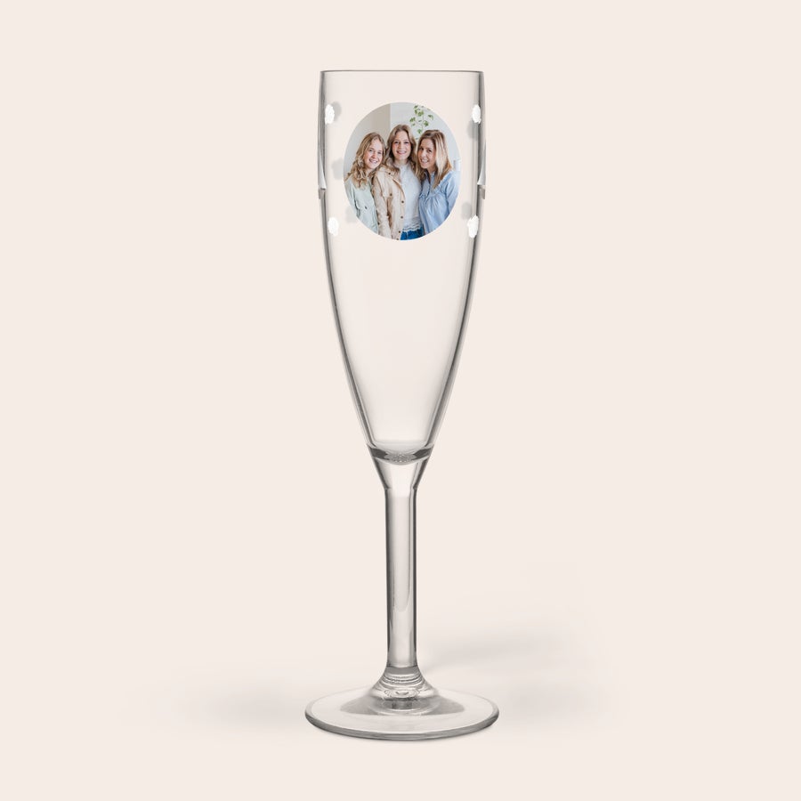 Flûte à champagne plastique personnalisé Flûte à champagne plastique personnalisé