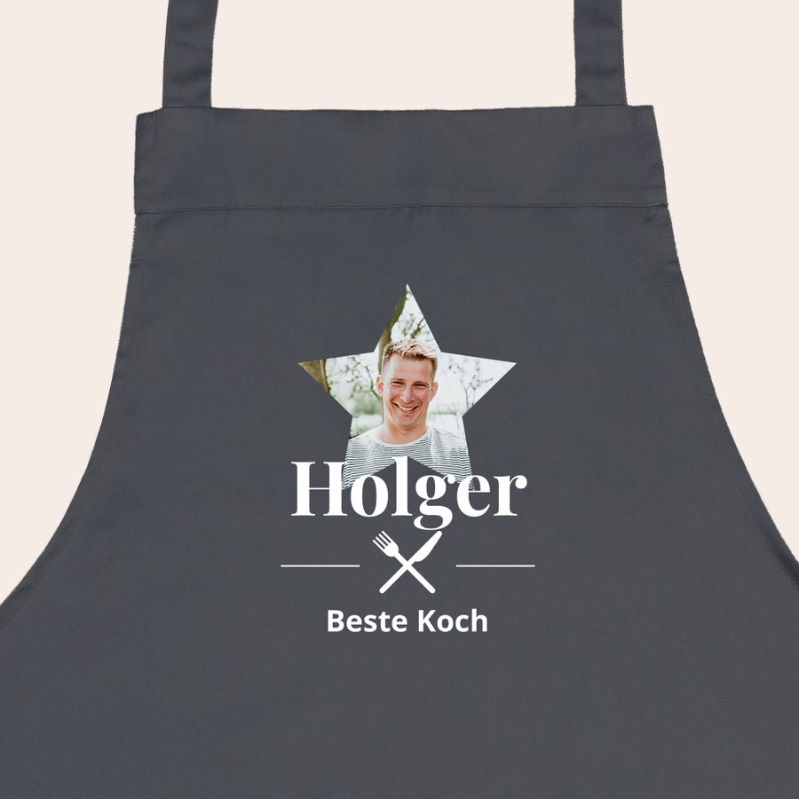 Kochschürze bedrucken - Grau Kochschürze bedrucken - Grau