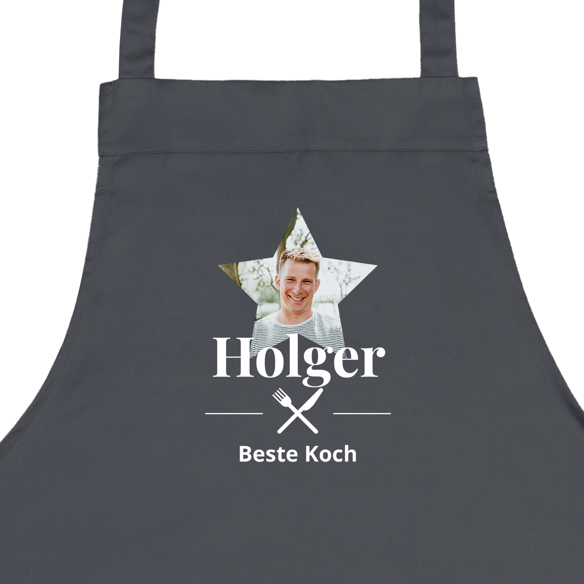 Kochschürze bedrucken - Grau