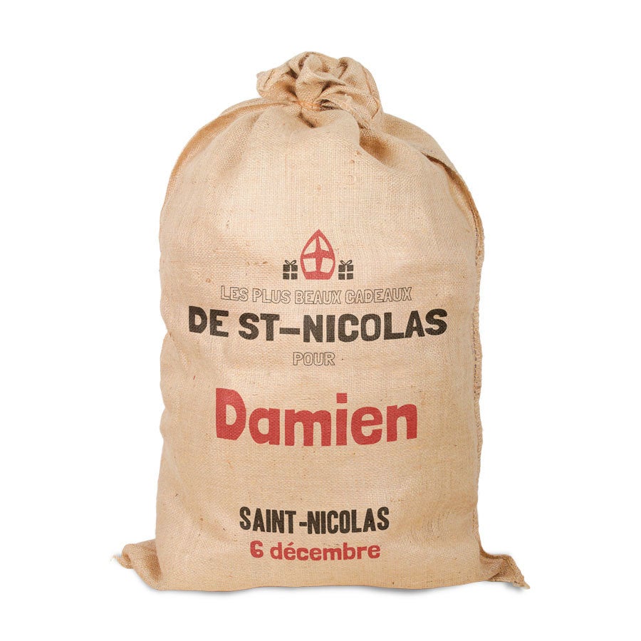 Sac en Jute personnalisé - Saint-Nicolas