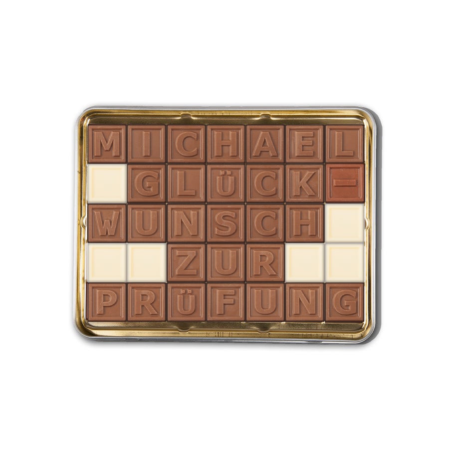 Chocotelegram Blechdose 5x7