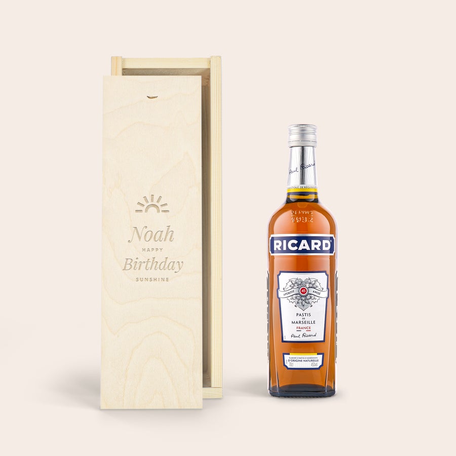 Ricard Pastis - in gegraveerde kist Ricard Pastis - in gegraveerde kist