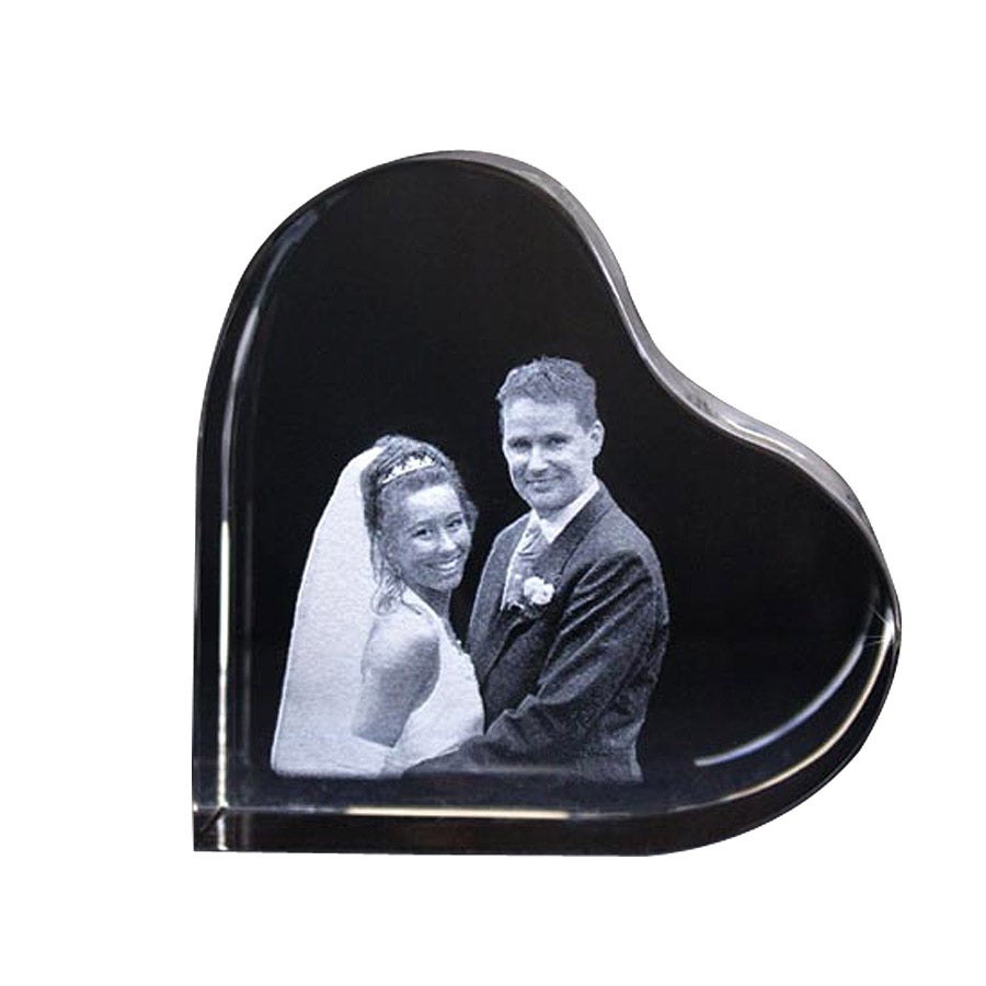 Photo en cristal 2D - Coeur