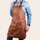 Gerecycled leren schort met naam  Gerecycled leren schort met naam