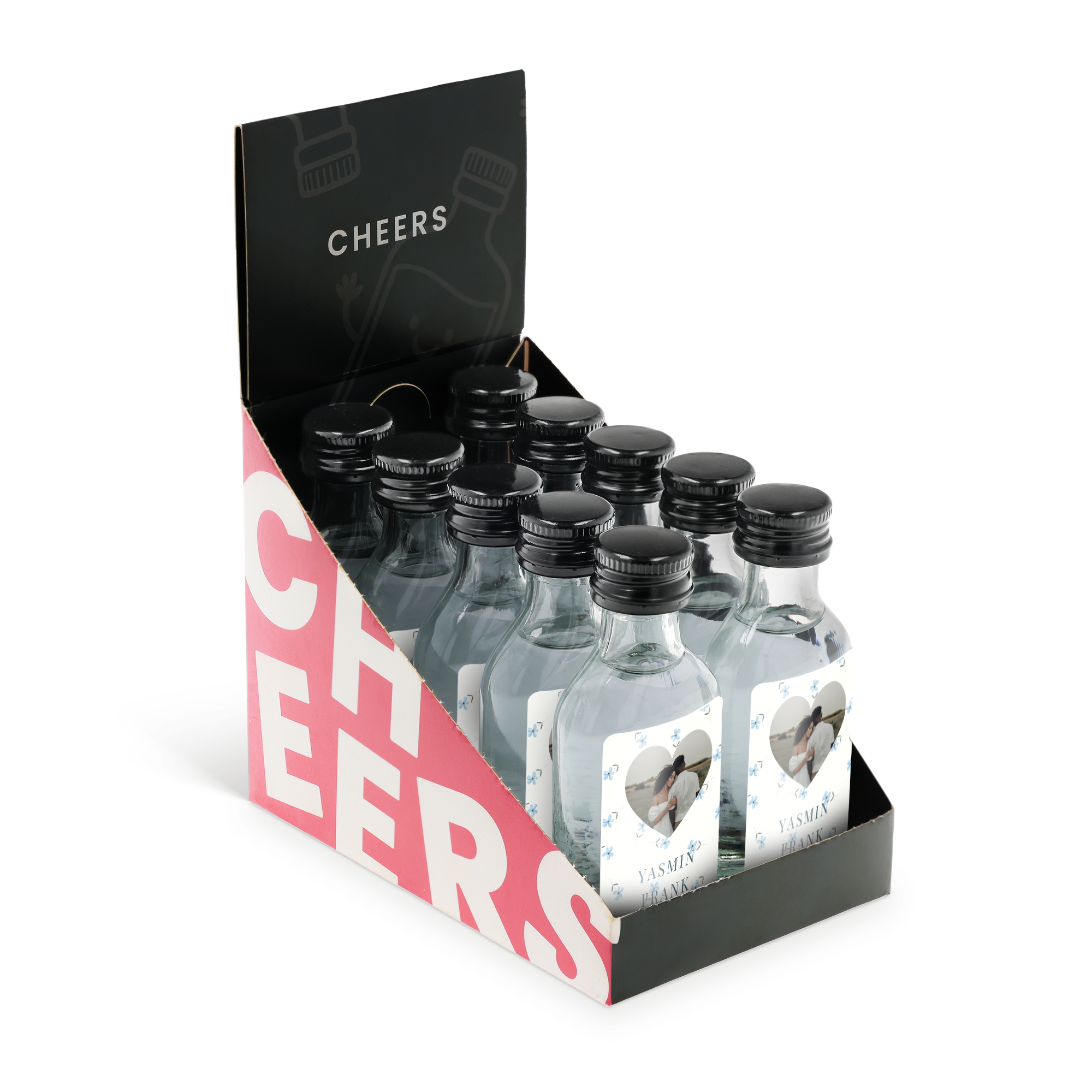 Personalisiertes Mini-Alkoholflaschen-Set