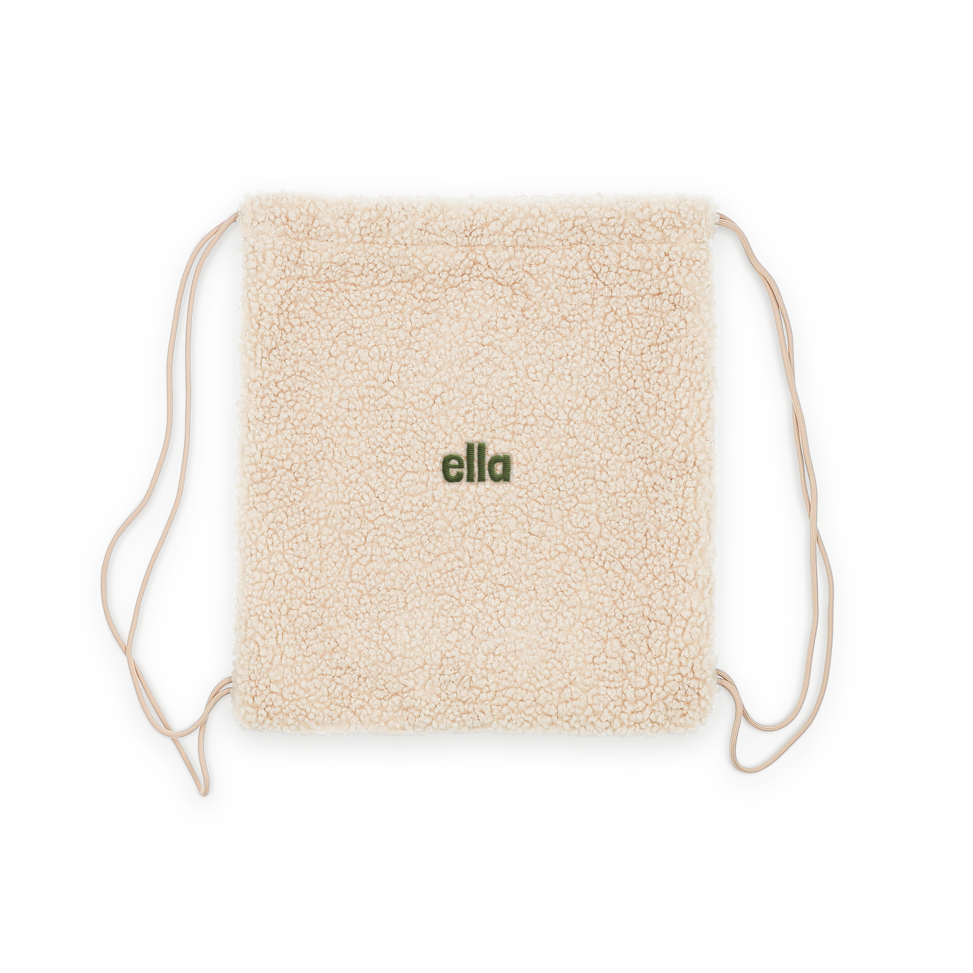 Sacola de pelúcia personalizada com cordão