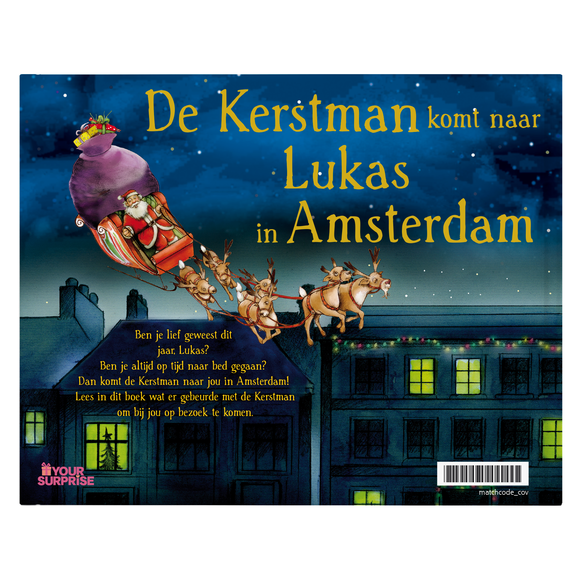 Gepersonaliseerd kerstboek "De kerstman komt"