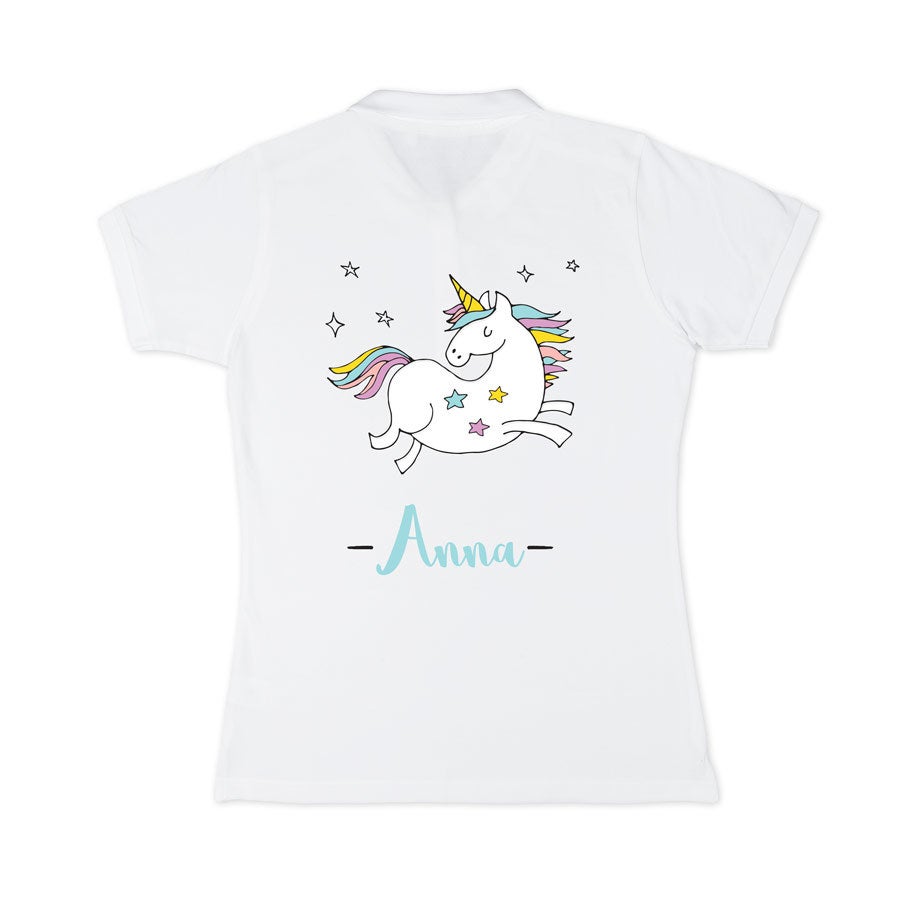 Personalised polo t-shirt - Women - White - XXL