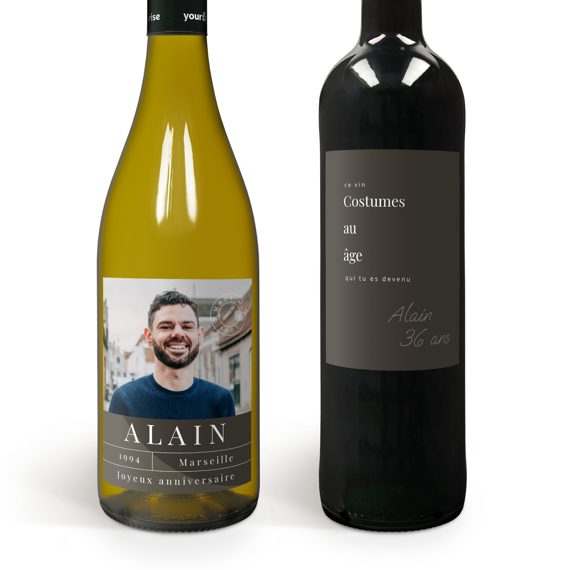 Coffret vin Maison de la Surprise - Chardonnay & Merlot personnalisé