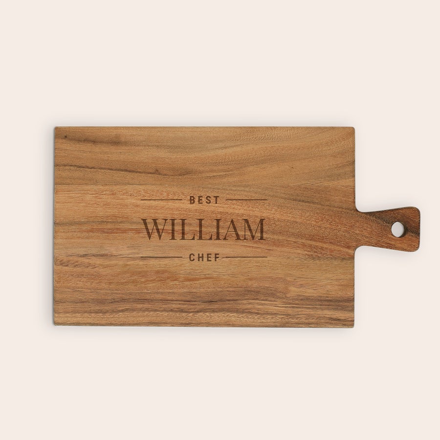 Personalised wooden serving platter Personalised wooden serving platter