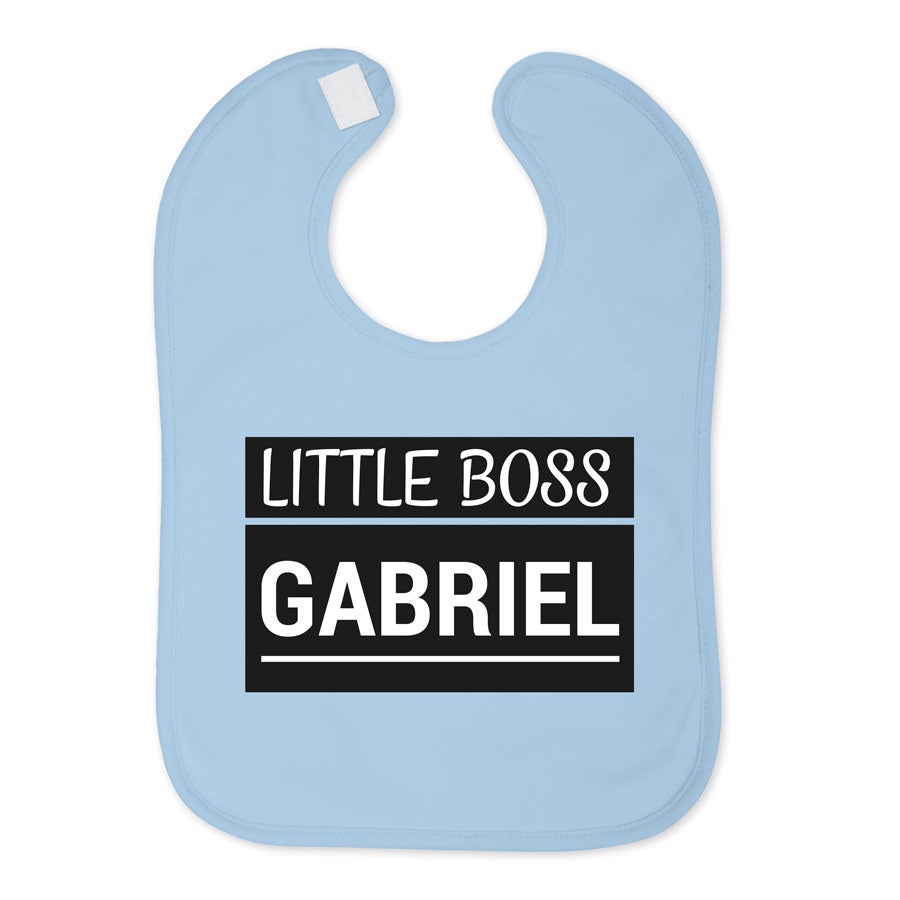 Personalised baby bib - Blue