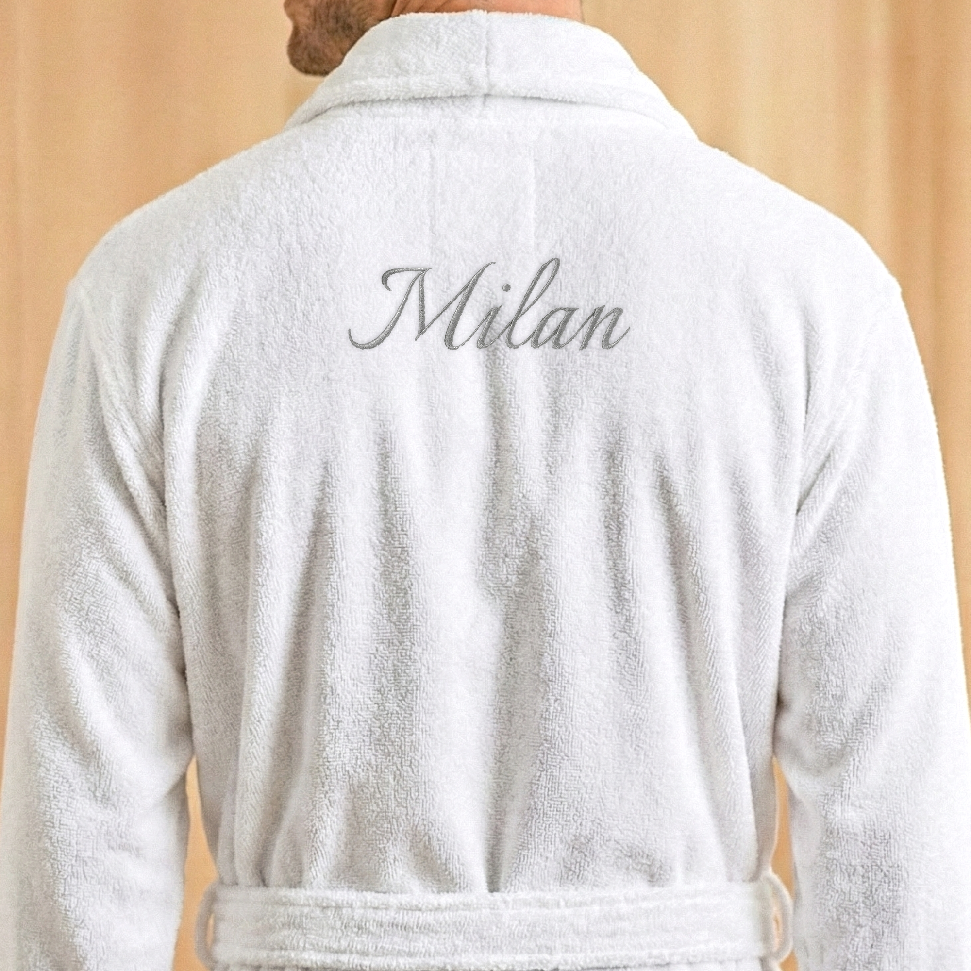 Terrycloth Bathrobe for Men - With name