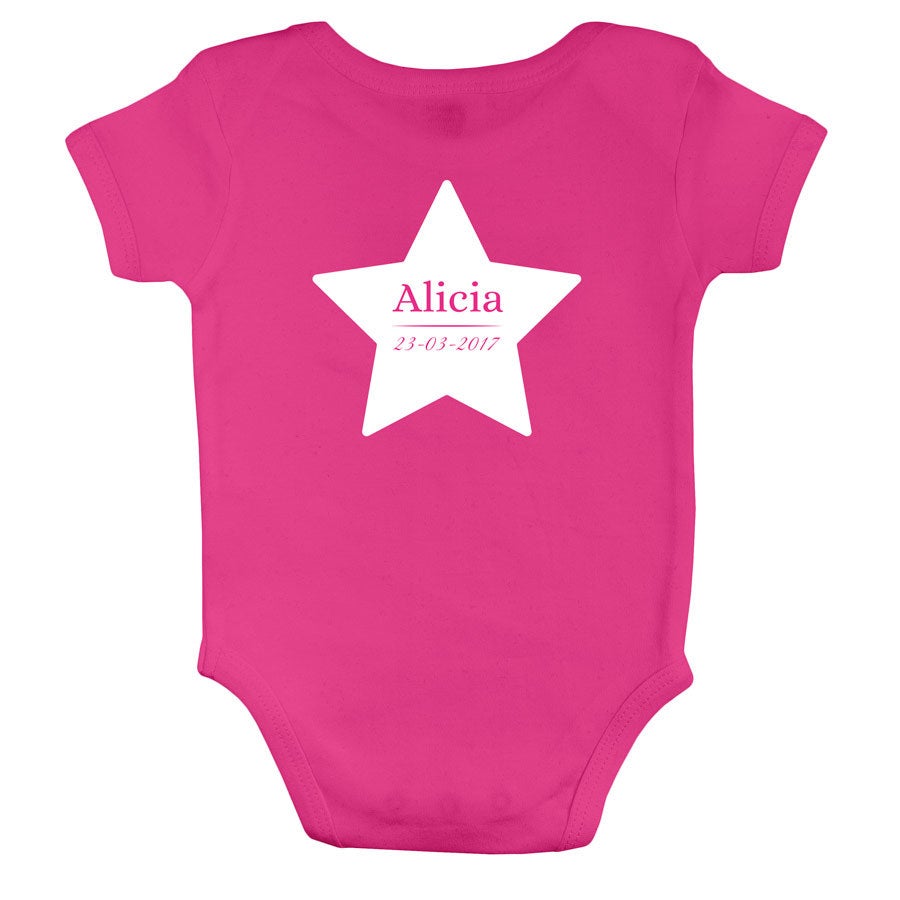Body bébé - Manches courtes - Fuchsia -  62/68