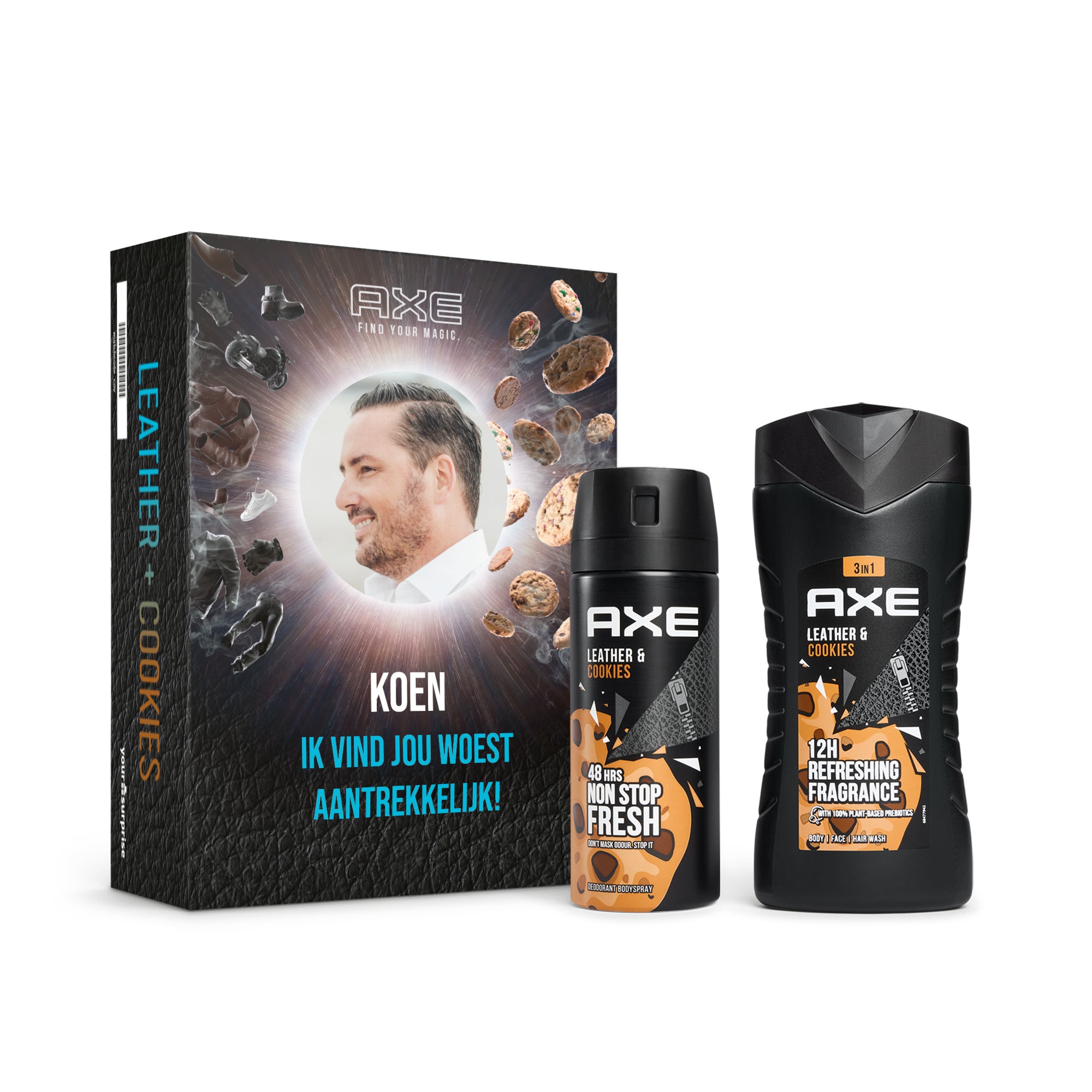 Gepersonaliseerde Axe geschenkset - Bodywash deodorant - LC