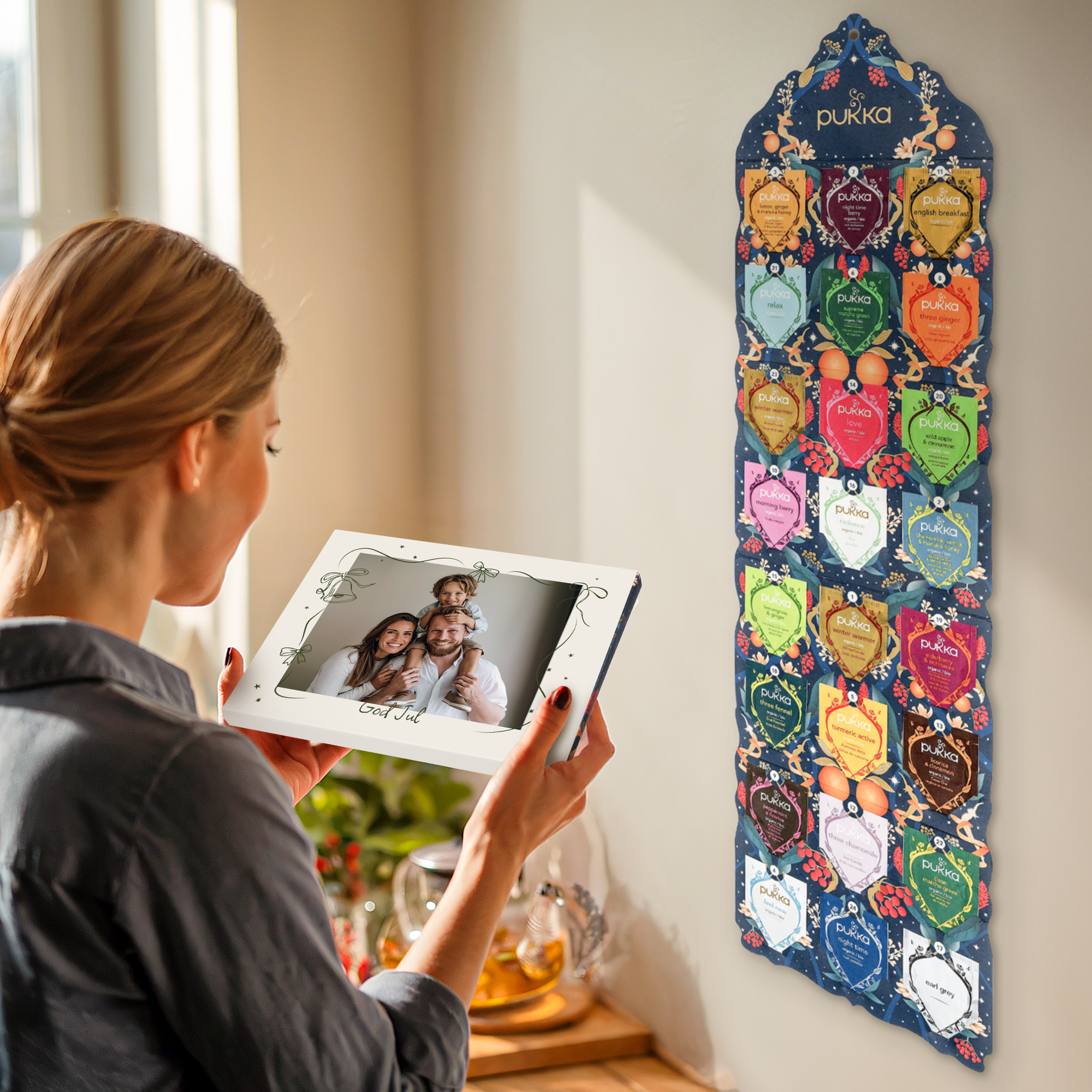 Te-adventskalender med ditt eget design - Pukka