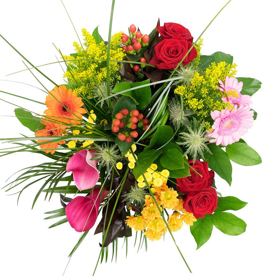 Ongekend Gemengd boeket met prachtige bloemen en een cadeaukaartje UG-47