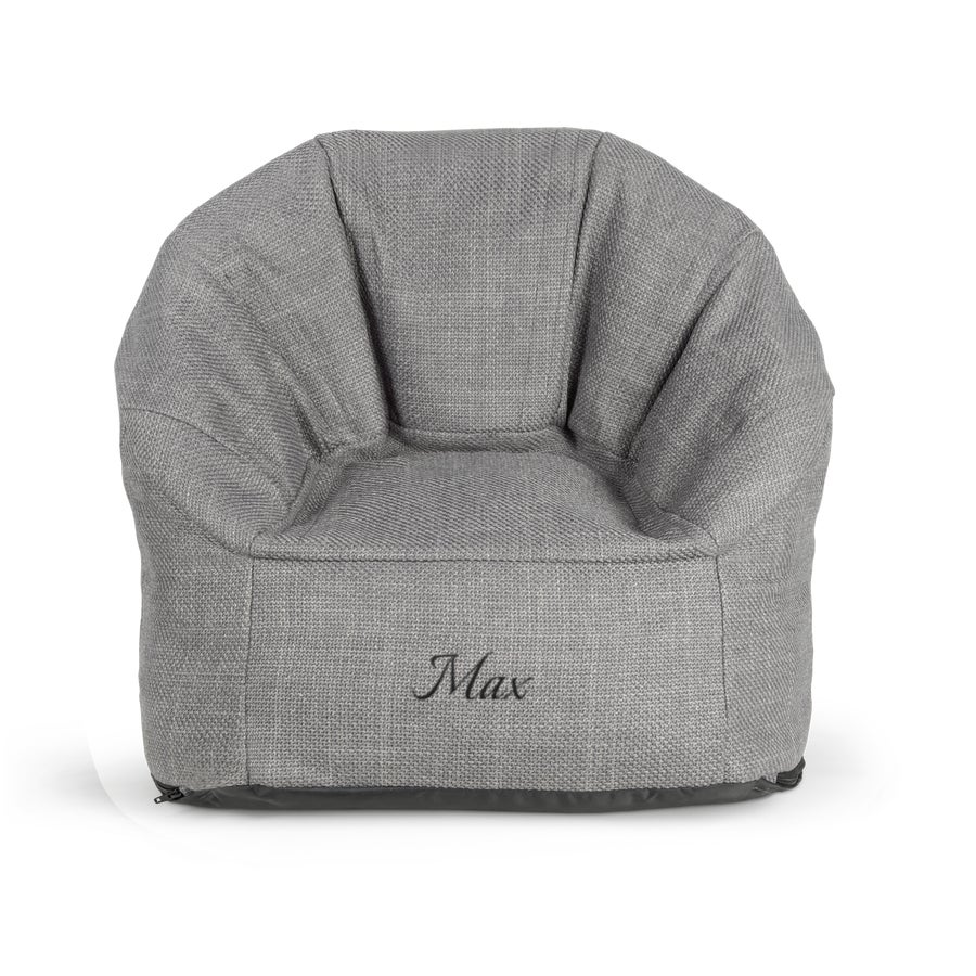 Children's chair with embroidered name - Gray