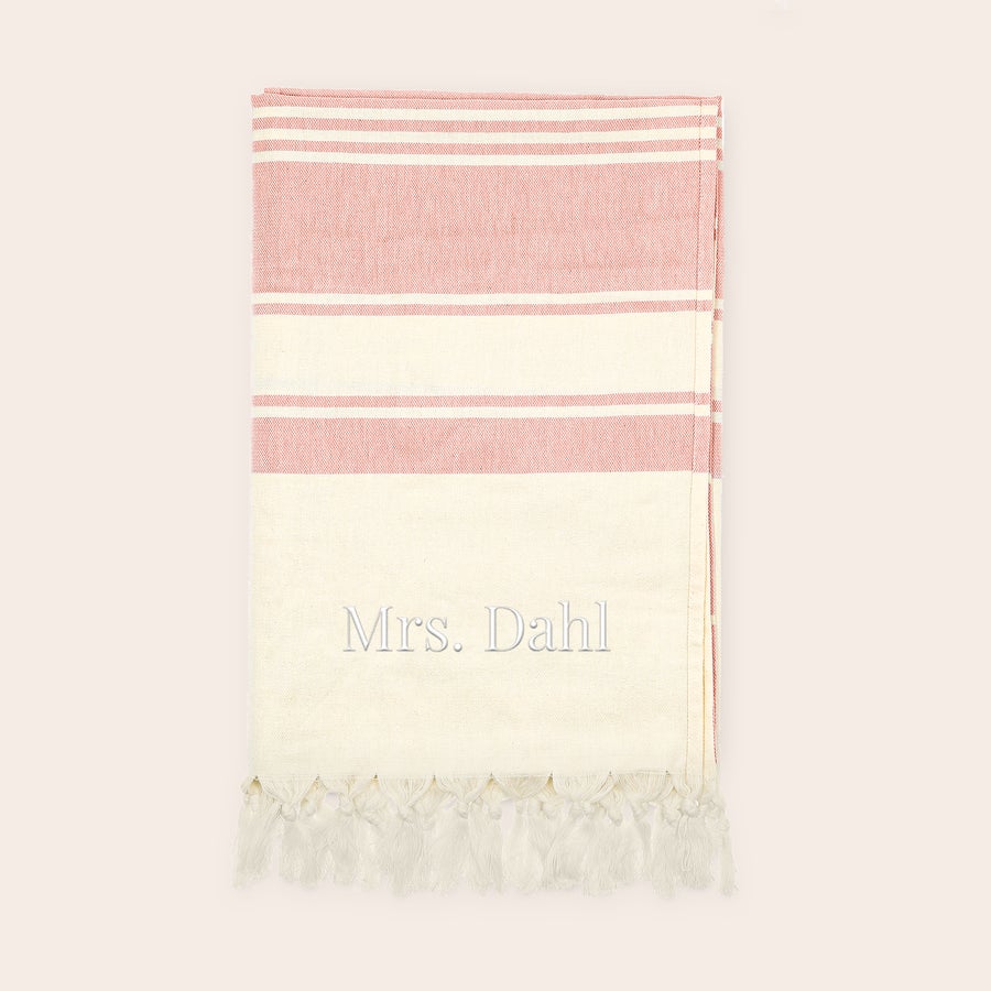 Hammamhandduk med namn Hammamhandduk med namn