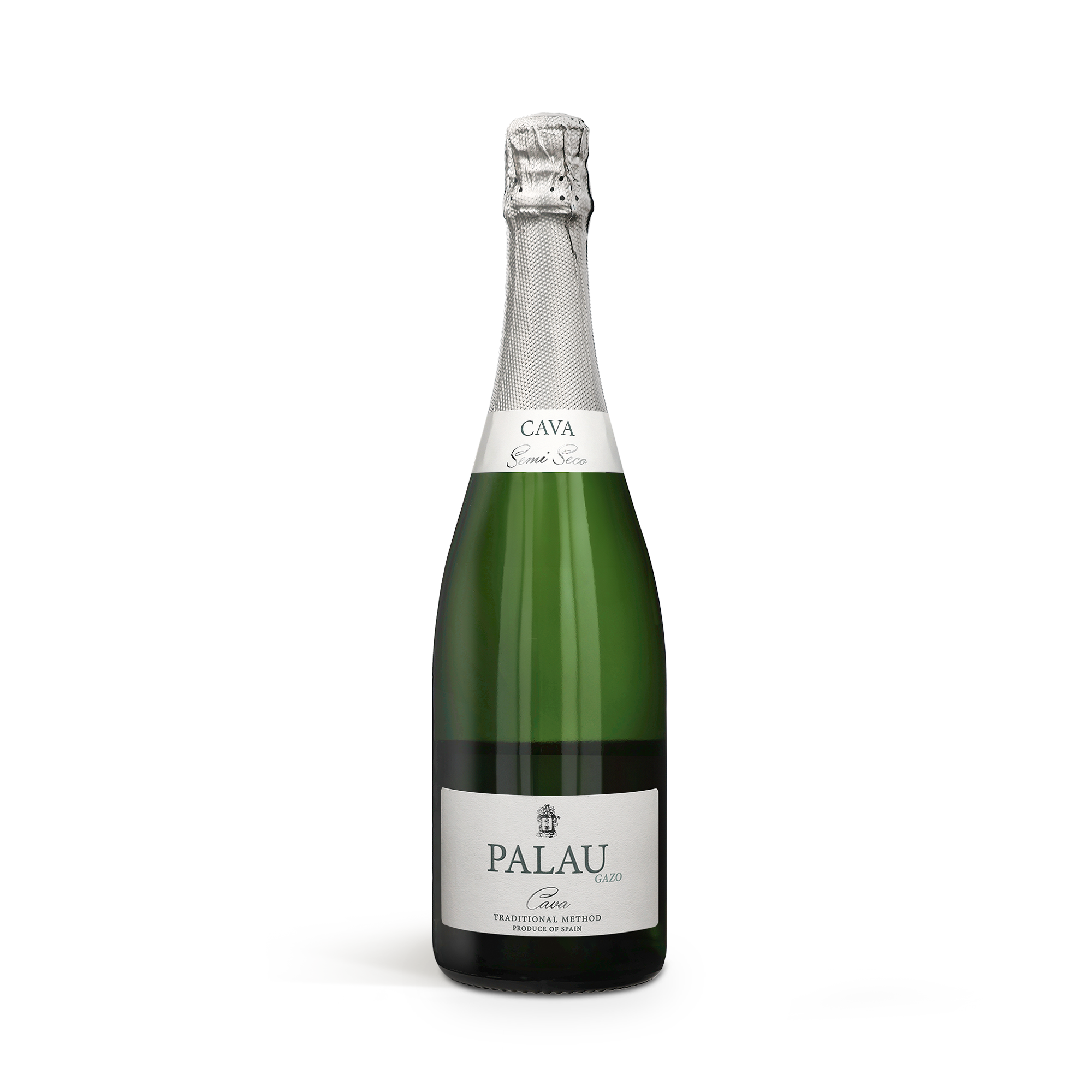 Bouteille de Cava Palau semi-sec personnalisée avec une étiquette unique, un cadeau pétillant