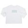 T-shirt til babyer med navn - Langærmet - hvid - 74/80