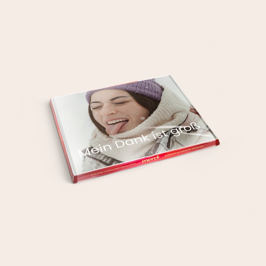 Personalisierte Merci Schokolade - Mit Grußkarte Personalisierte Merci Schokolade - Mit Grußkarte