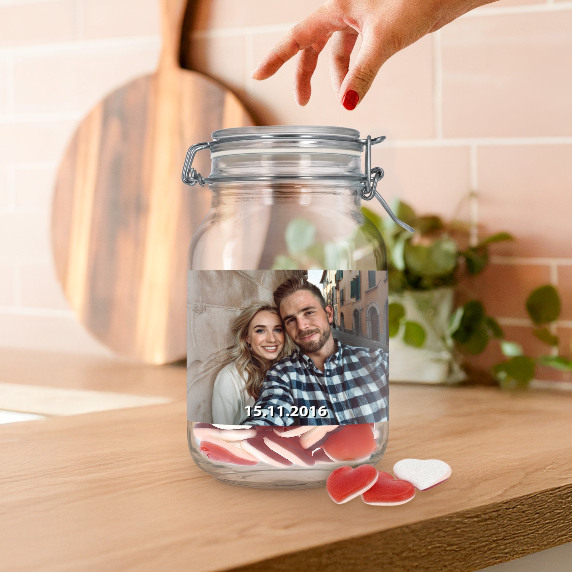 Personalised Sweet Jar - 2L - Hearts