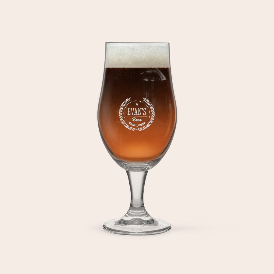 Engraved craft beer glass Engraved craft beer glass