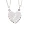 Engraved silver pendant - Broken hearts