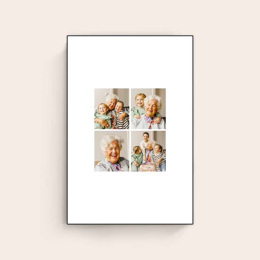 Photo sur bois Tableau ChromaLuxe en bois personnalisé avec une photo de famille imprimée.