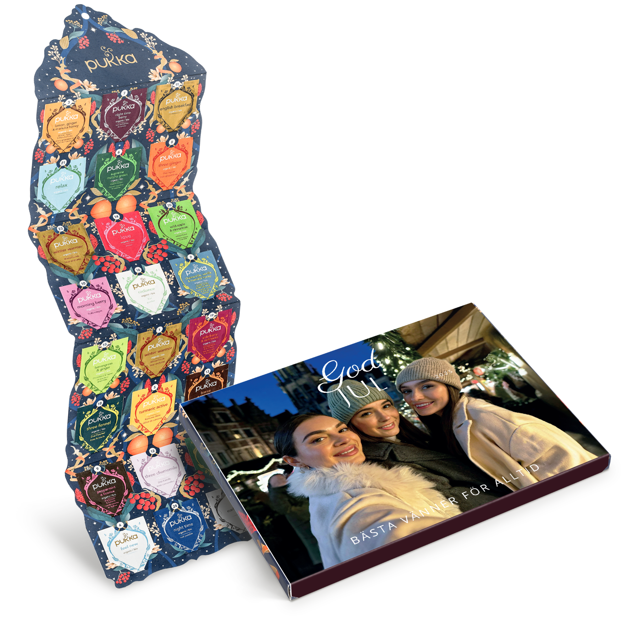 Te-adventskalender med egen design - Pukka