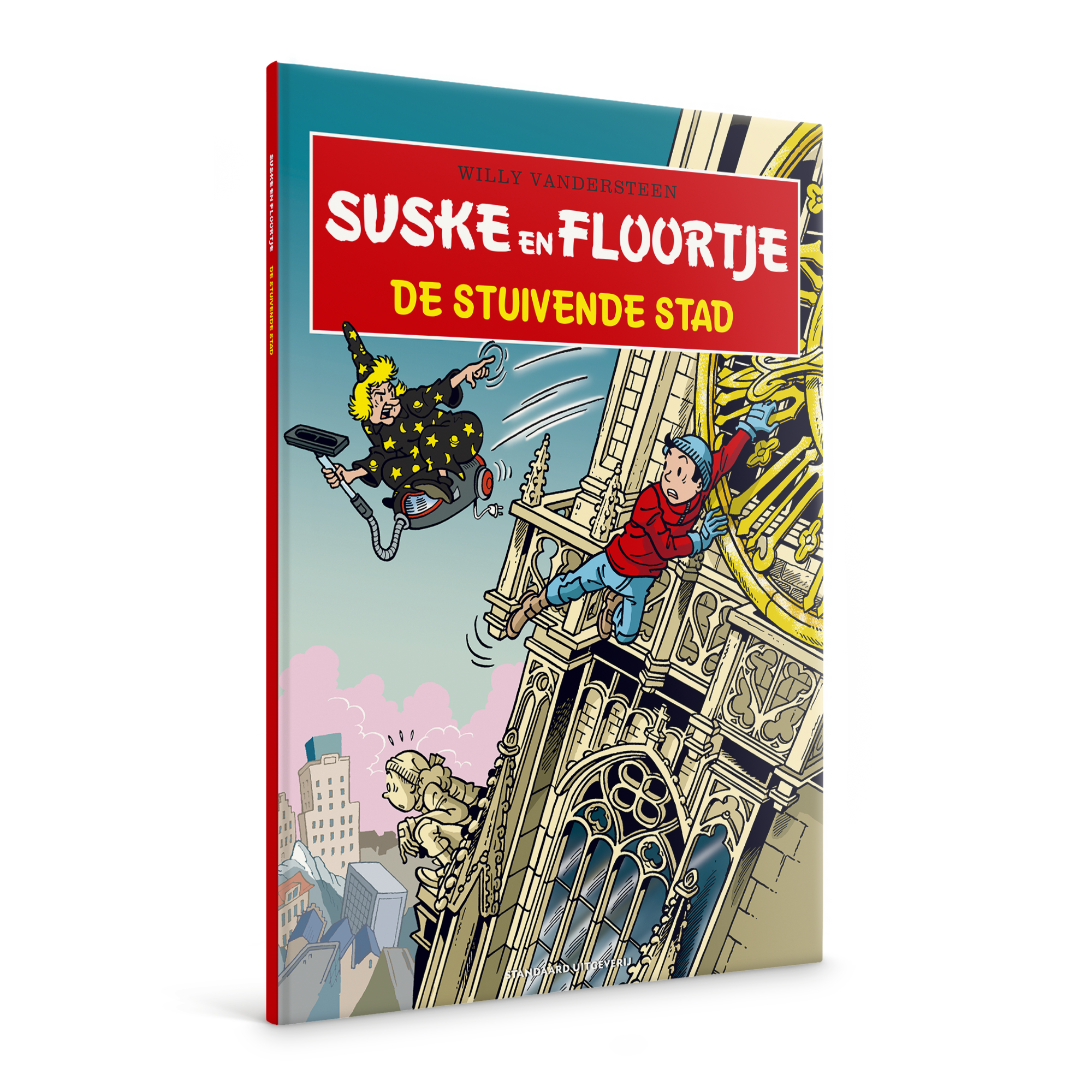 Boek "Suske en Wiske - De Stuivende Stad" met naam