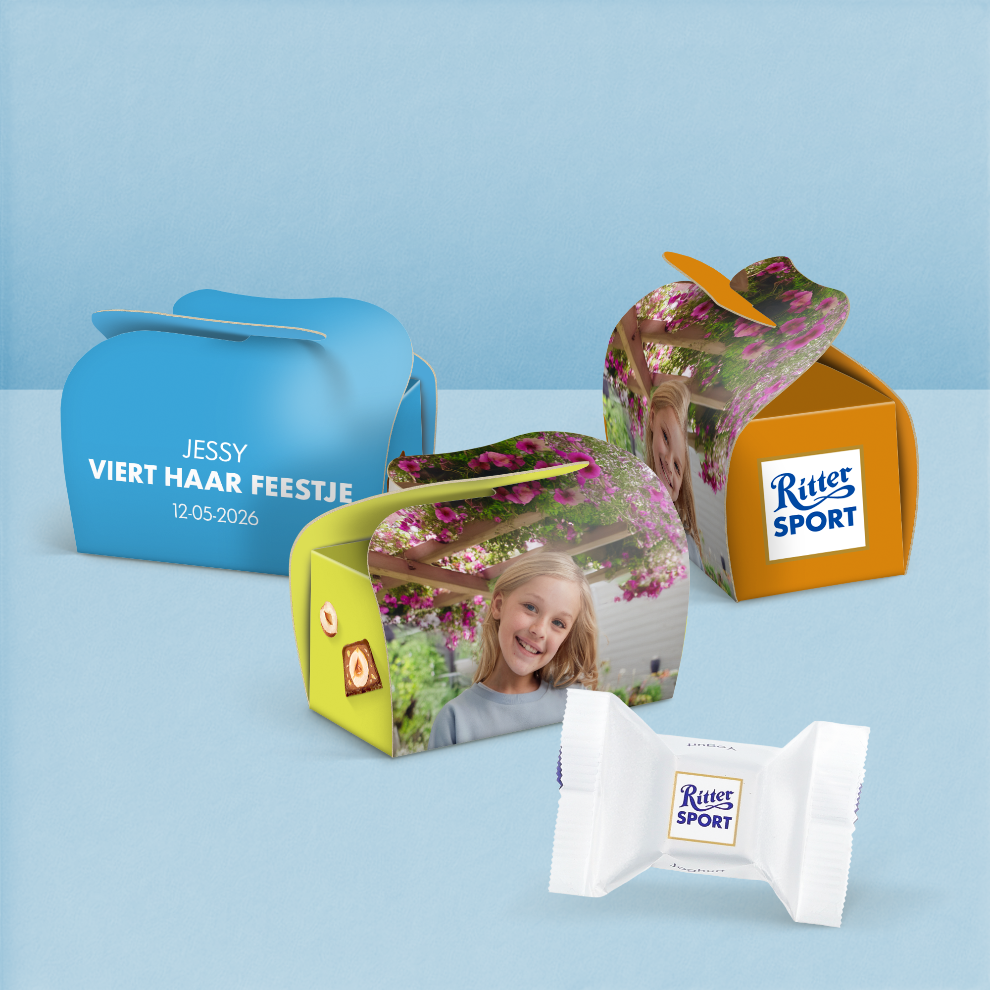Ritter Sport mini traktatie personaliseren