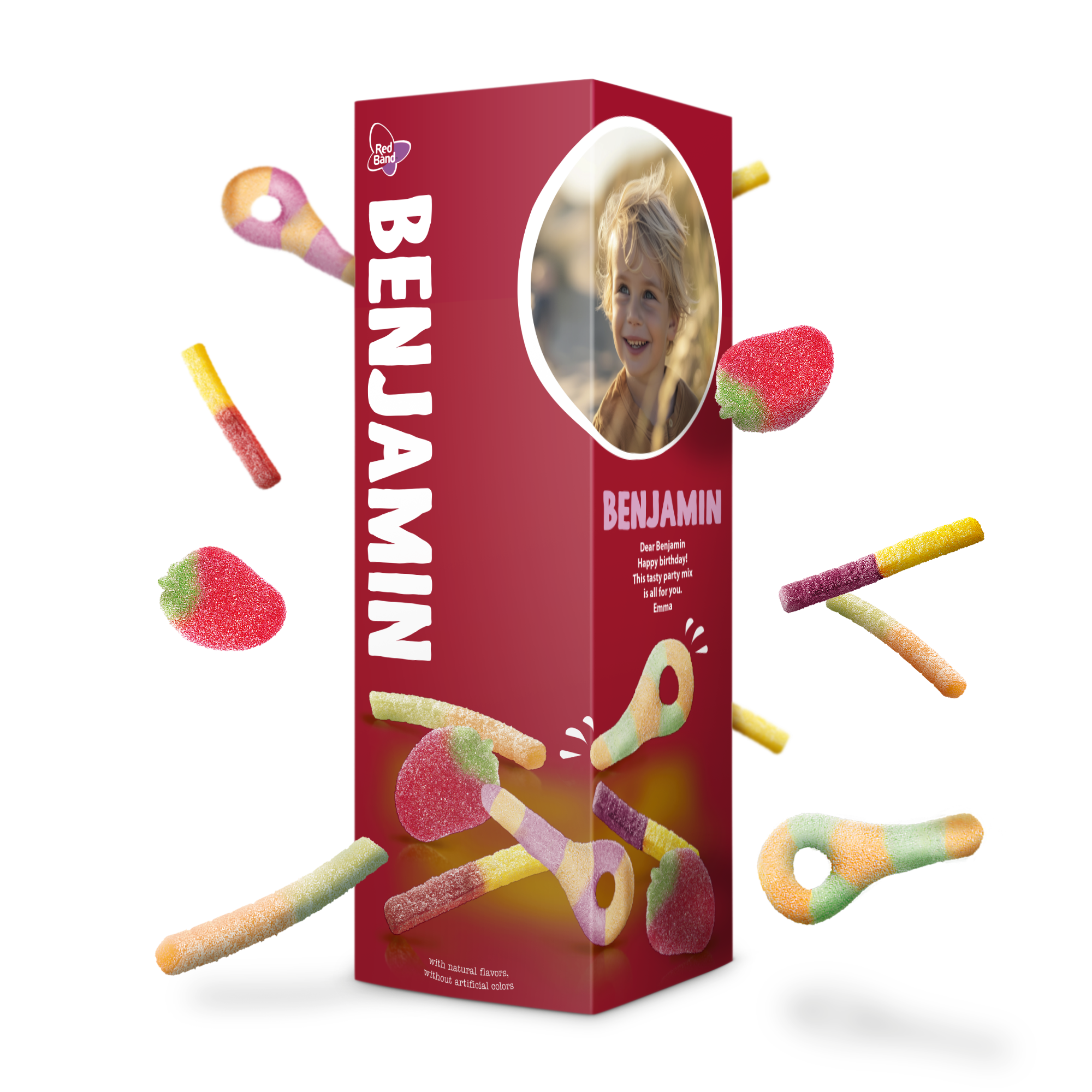 Henkilökohtainen Red Band makeiset lahjapakkaus