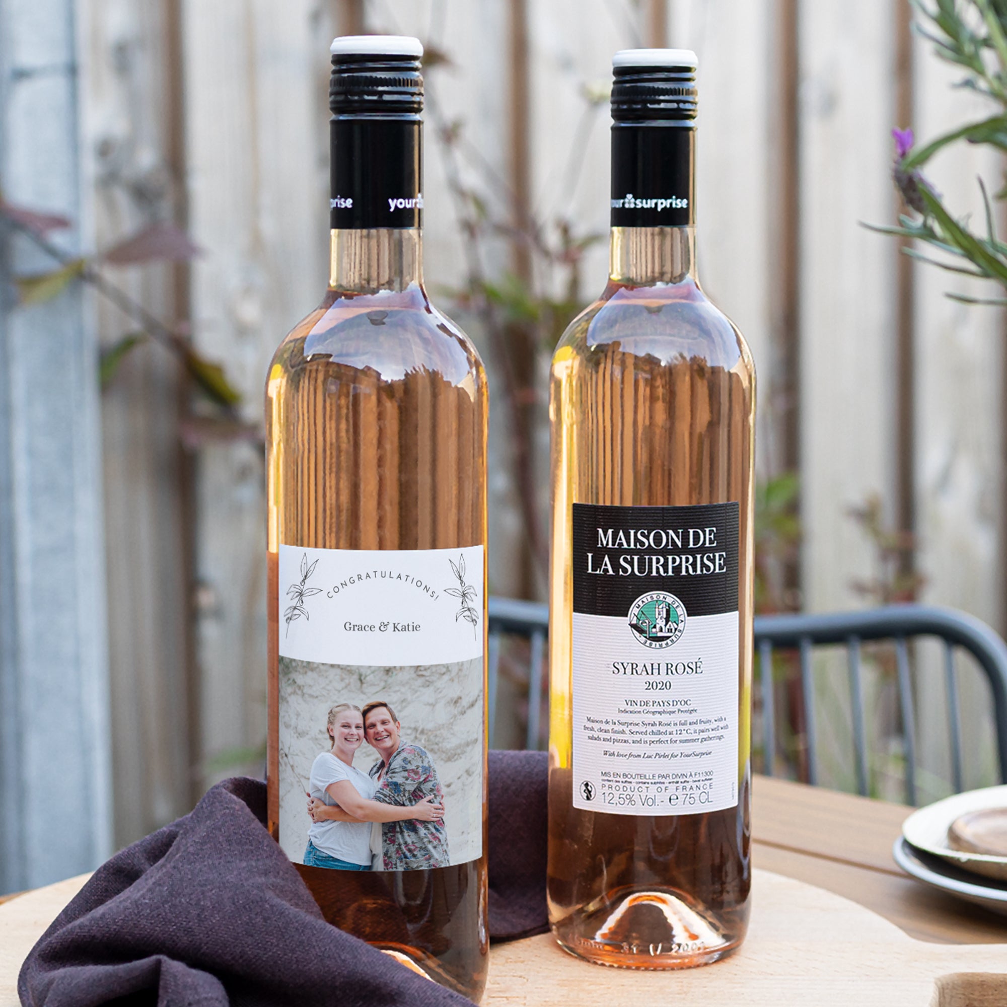 Wine with personalised label - Maison de la Surprise - Syrah