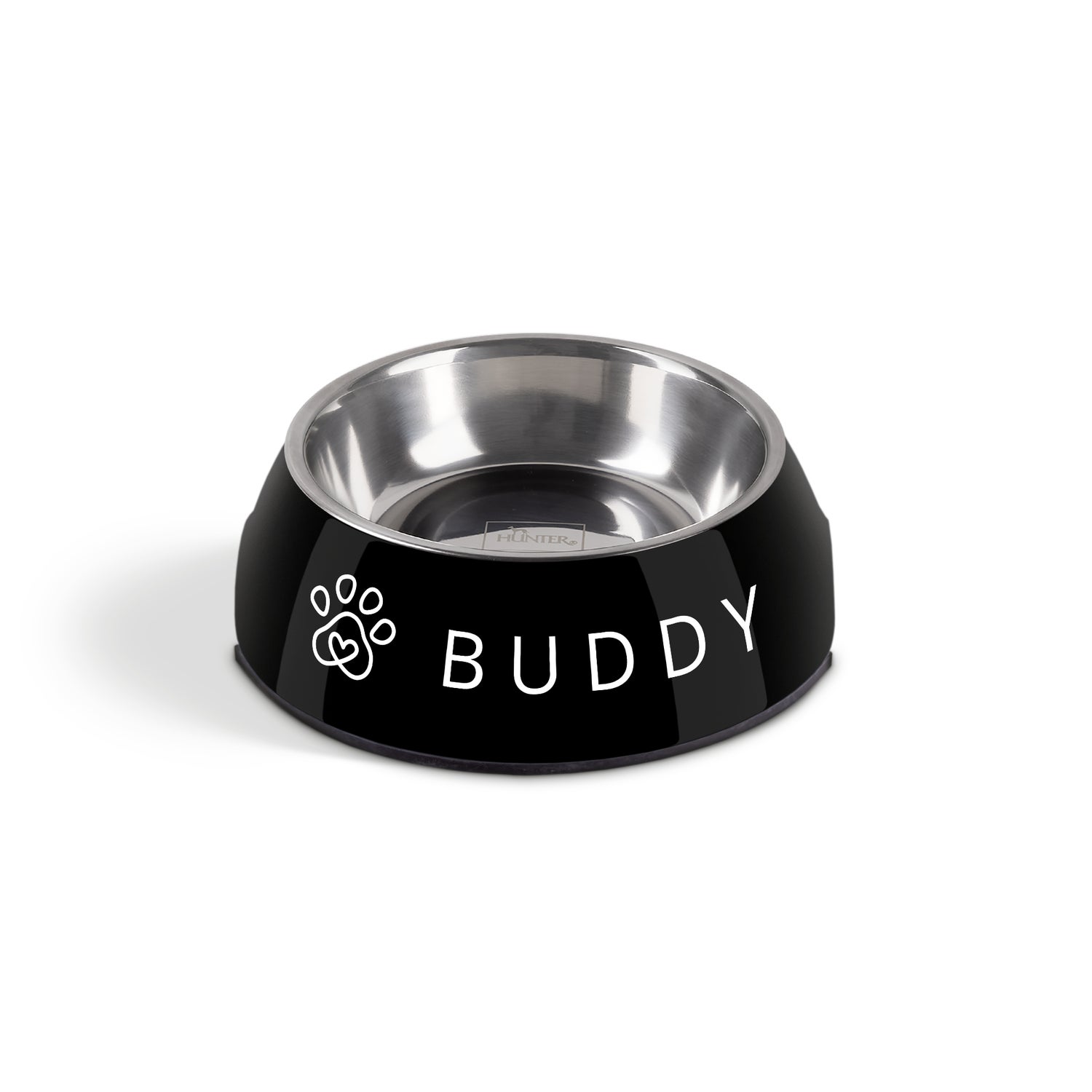 Personlig hundefoderskål - Sort - 160ml