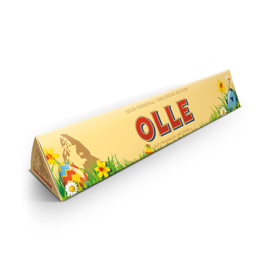 Toblerone Påskchoklad med namn och foto