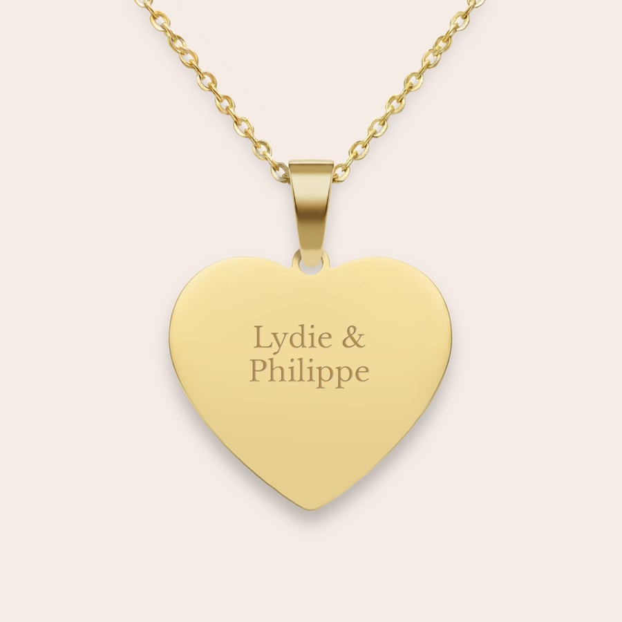 Collier cœur gravé Collier cœur gravé