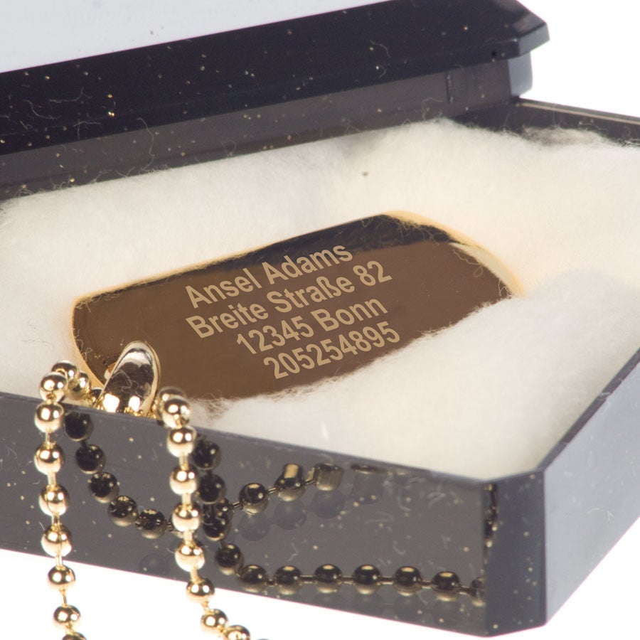 Dog Tag - goldfarben