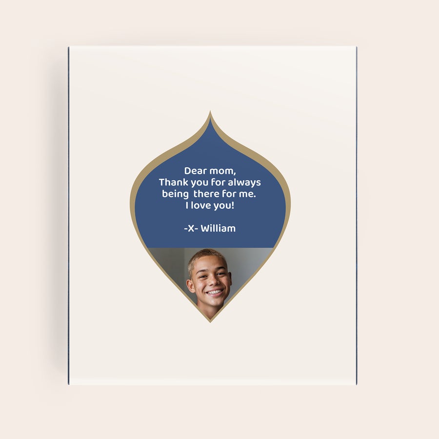 Tè Pukka personalizzato Scatola regalo di tè Pukka personalizzata con stampa "Dear mom" messaggio e foto di un bambino sorridente